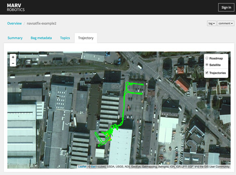 Configured OSM trajectory view